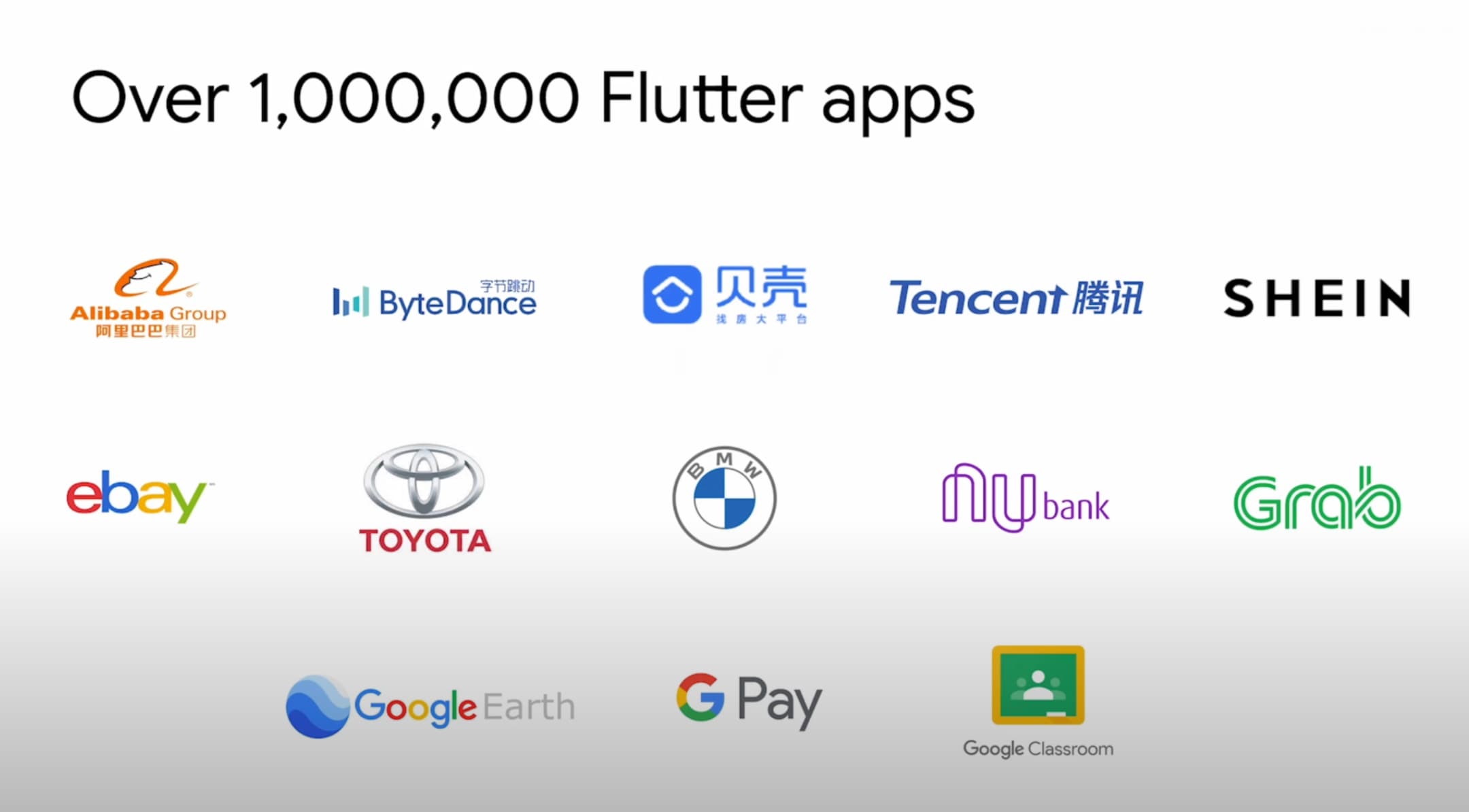 Over 1 million Flutter apps in production